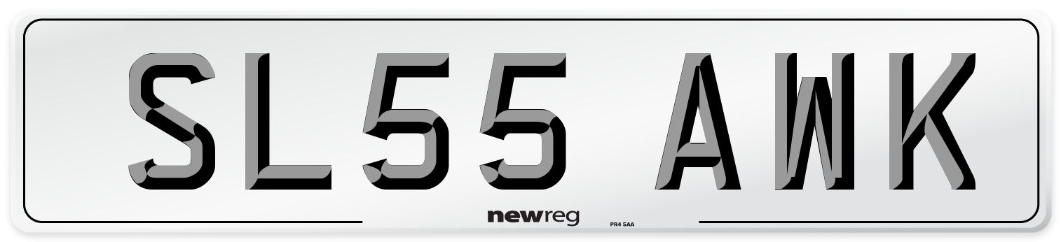 SL55 AWK Number Plate from New Reg